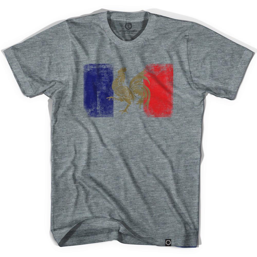 France Flag Vintage Soccer T-shirt-Adult product image 1