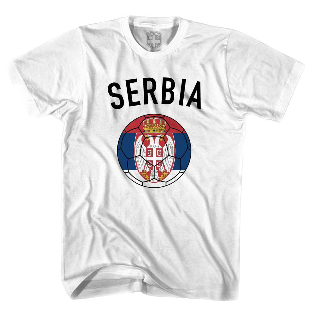 Serbia Soccer Ball T-shirt-Adult product image 1